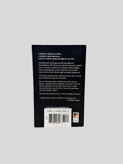 Back cover view of Fortune by Erica Spindler centered on a neutral light gray background. 