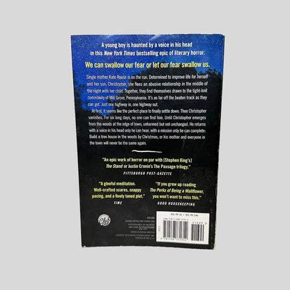 Back cover view of Imaginary Friend by Stephen Chbosky centered on a neutral light gray background. 