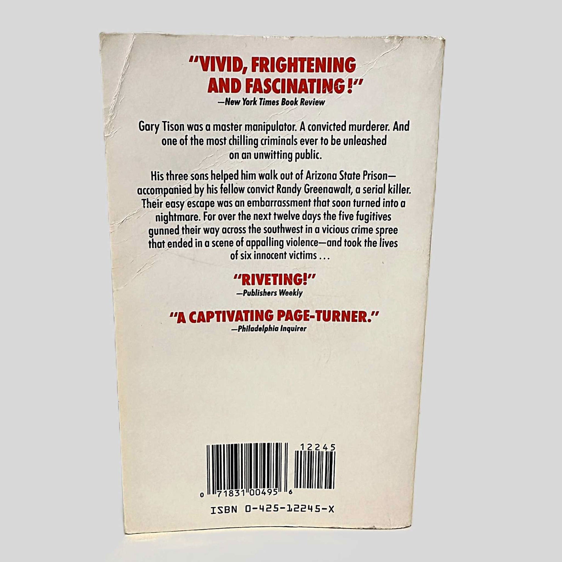 Back cover view of Last Rampage by James W. Clarke centered on a neutral light gray background. 