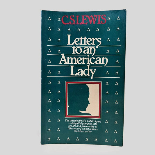 Front cover view of Letters to an American Lady by C.S. Lewis centered on a neutral light gray background. Small crease in the top corner.