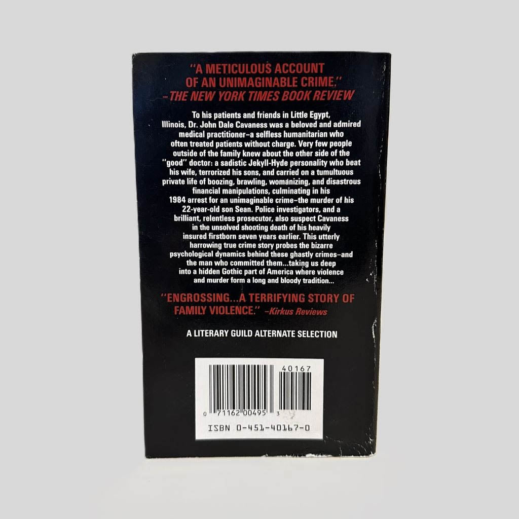 Back cover view of Murder in Little Egypt by Darcy O'Brien centered on a neutral light gray background.