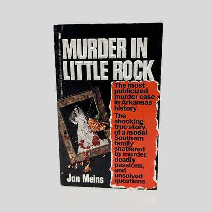 Front cover view of Murder in Little Rock by Jan Meins centered on a neutral light gray background. 