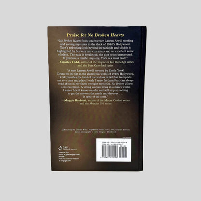 Back cover view of No Broken Hearts by Sheila York centered on a neutral light gray background. 