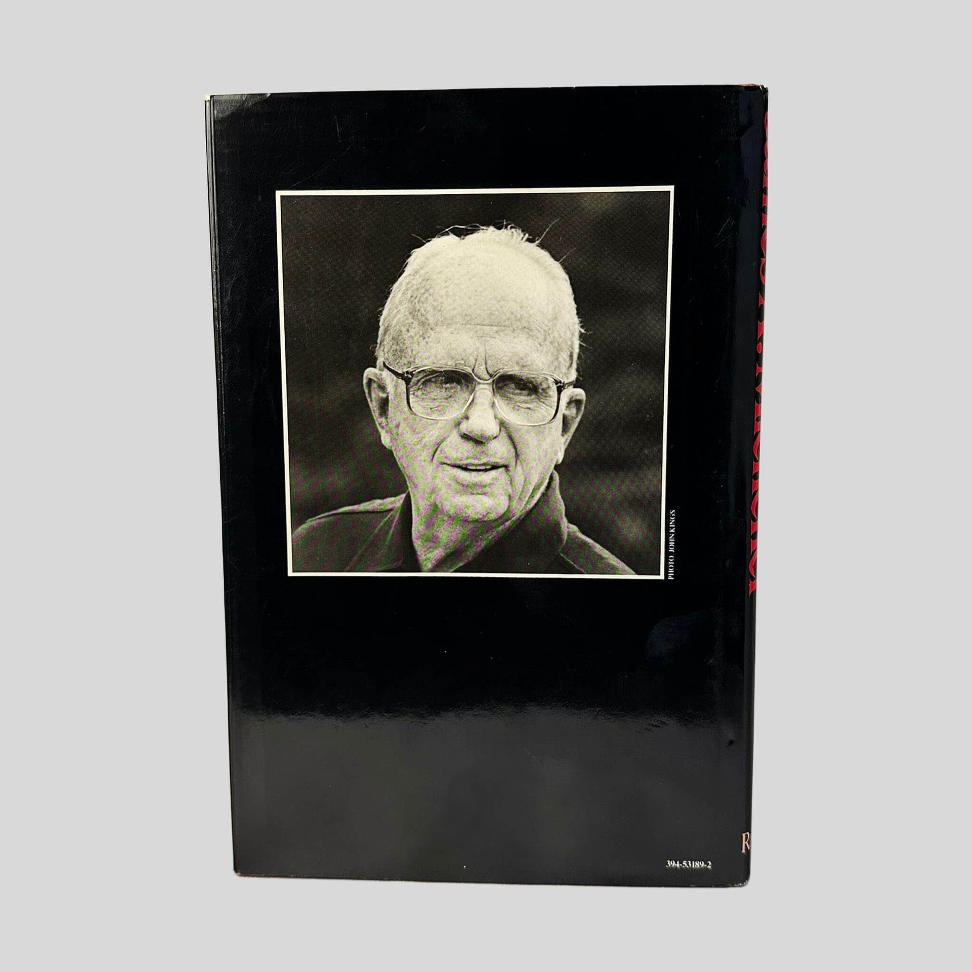 Back cover view of Poland A Novel by James A. Michener centered on a neutral light gray background. Dust jacket is present and shows no damage.