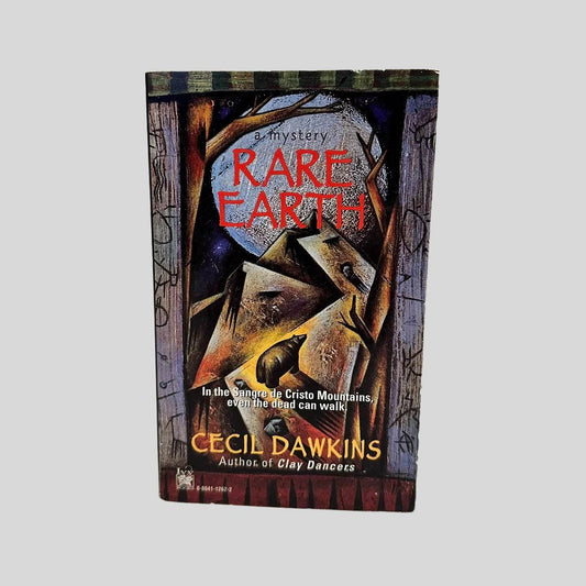 Front cover view of Rare Earth by Cecil Dawkins centered on a neutral light gray background. 