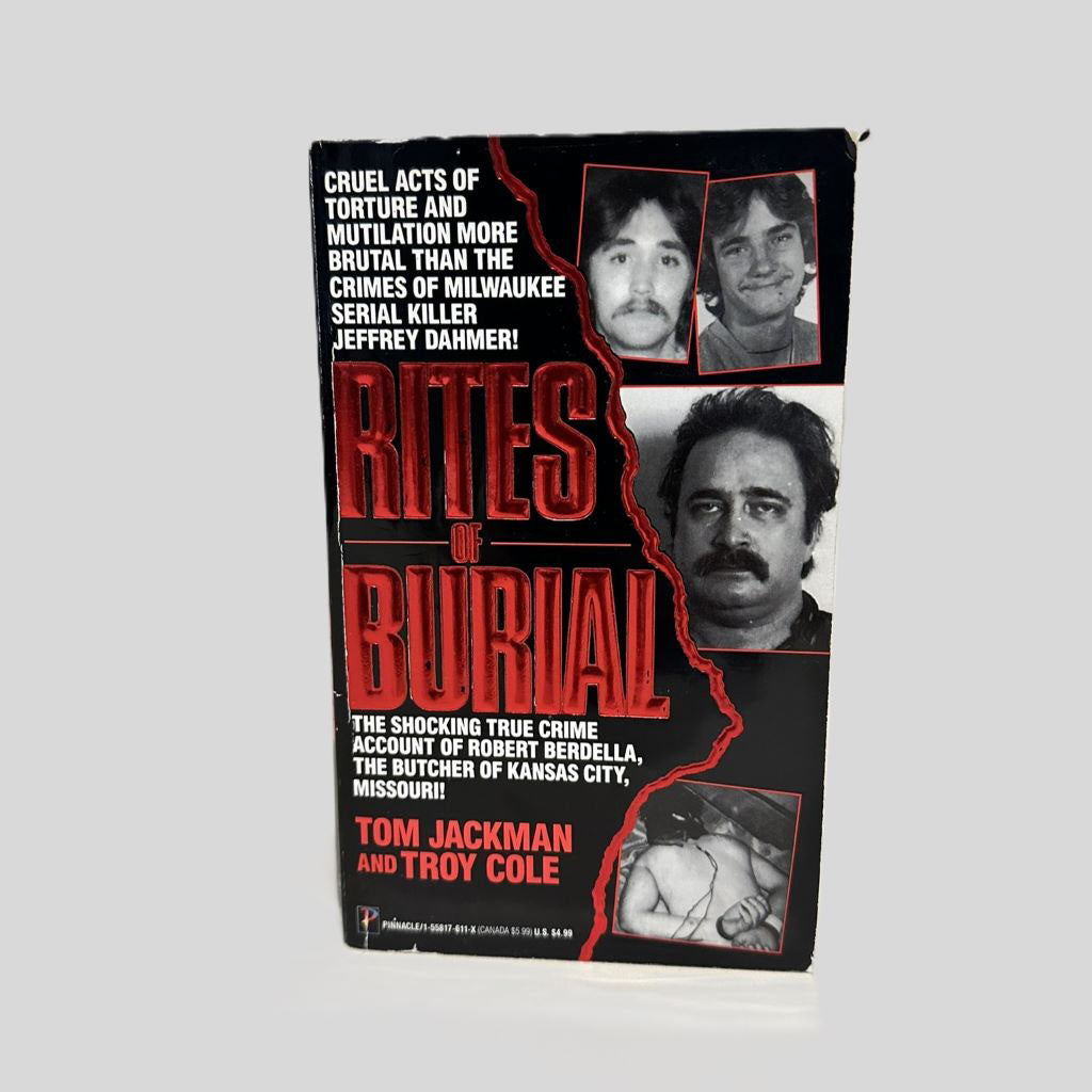 Front cover view of Rites of Burial by Tom Jackman & Troy Cole centered on a neutral light gray background. 