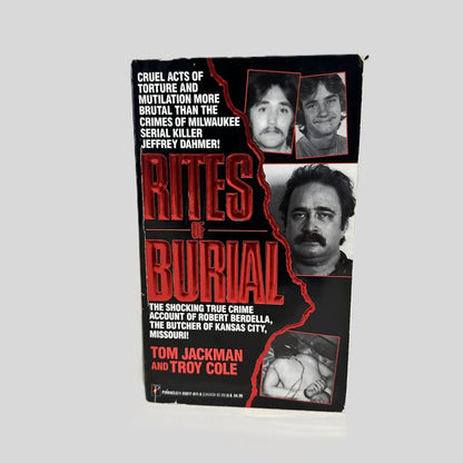 Front cover view of Rites of Burial by Tom Jackman & Troy Cole centered on a neutral light gray background. 