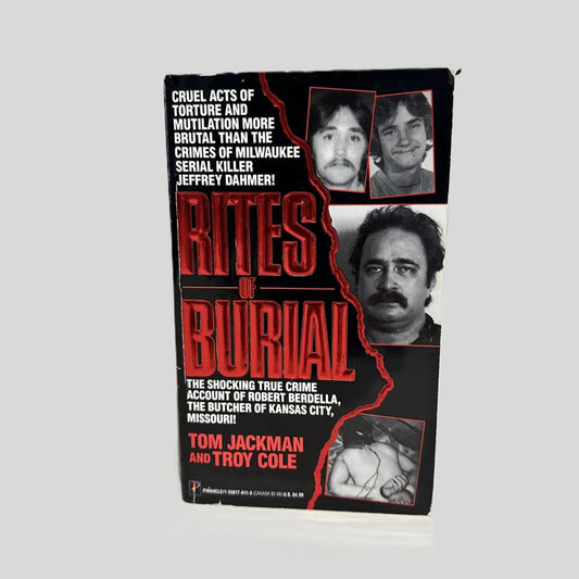 Front cover view of Rites of Burial by Tom Jackman & Troy Cole centered on a neutral light gray background. 