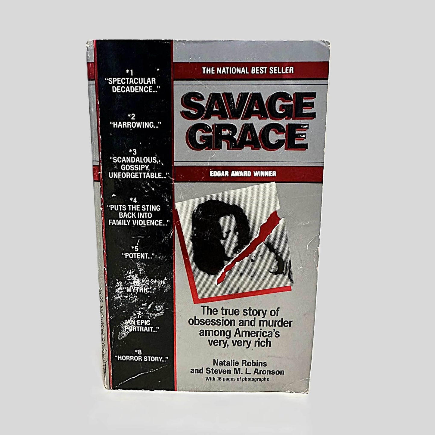 Front cover view of Savage Grace by Natalie Robins & Steven M. L. Aronson centered on a neutral light gray background. 