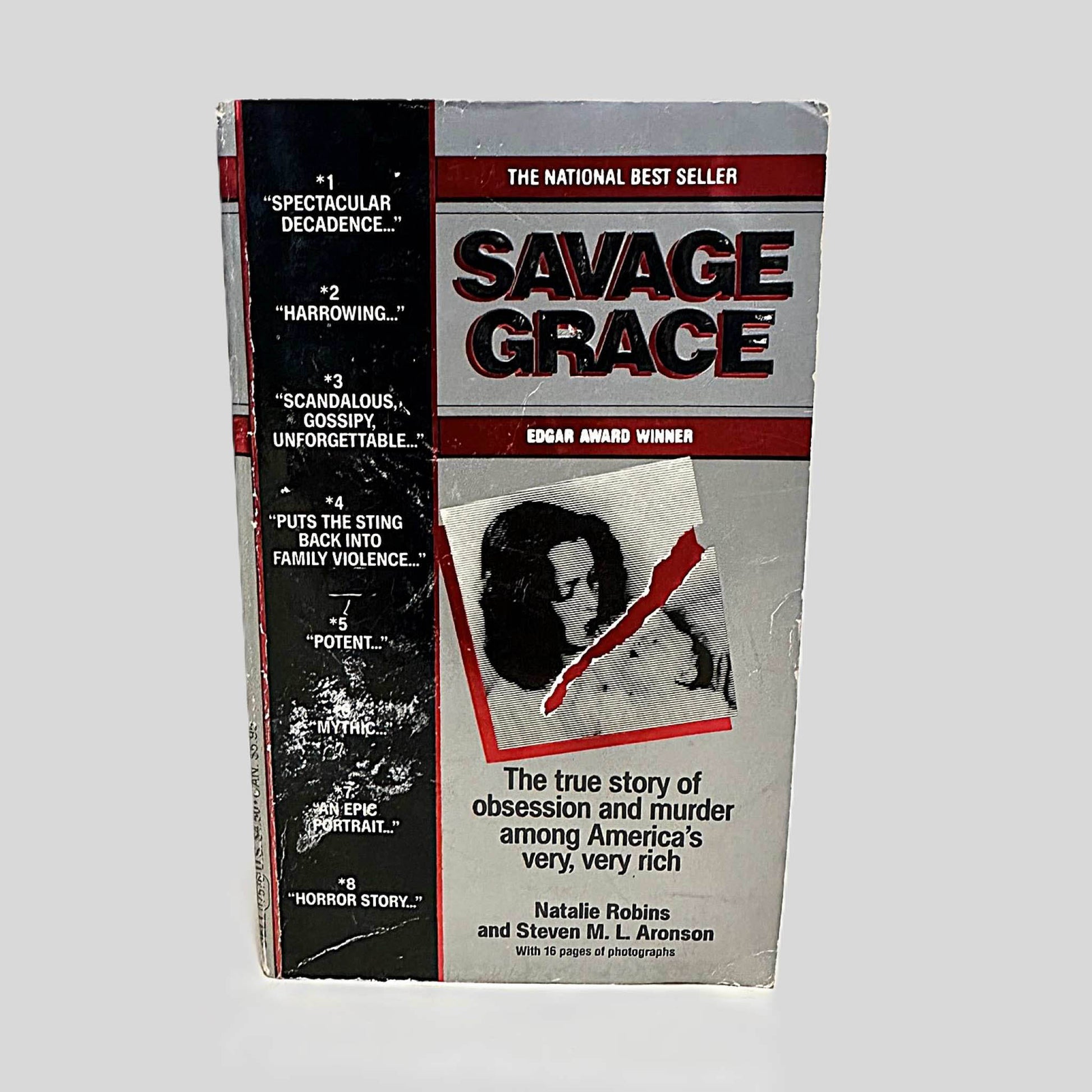 Front cover view of Savage Grace by Natalie Robins & Steven M. L. Aronson centered on a neutral light gray background. 