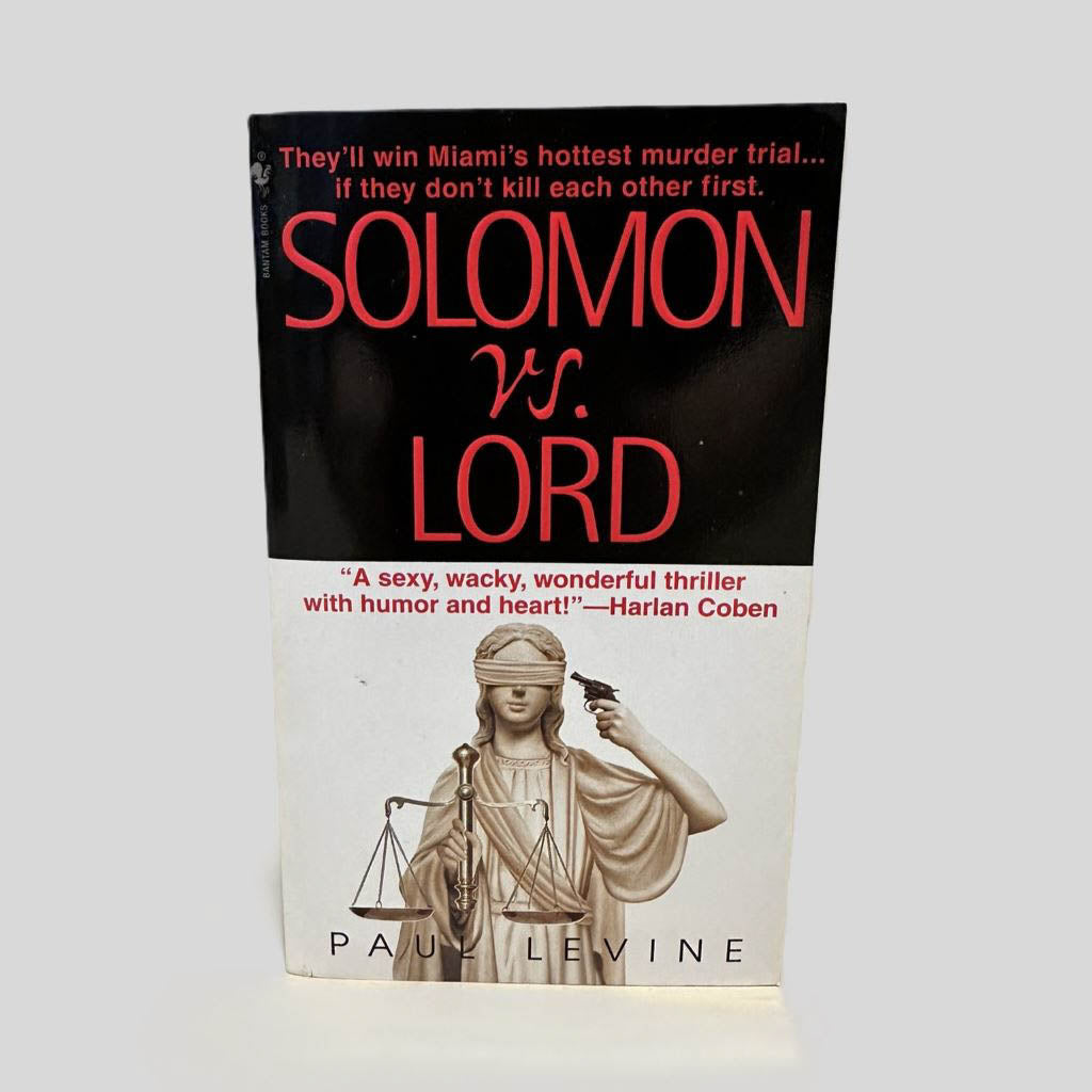 Front cover view of Solomon vs. Lord by Paul Levine centered on a neutral light gray background. 