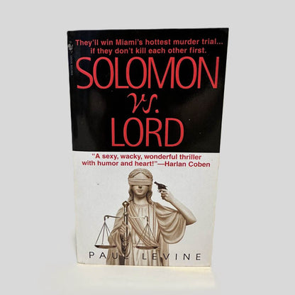 Front cover view of Solomon vs. Lord by Paul Levine centered on a neutral light gray background. 