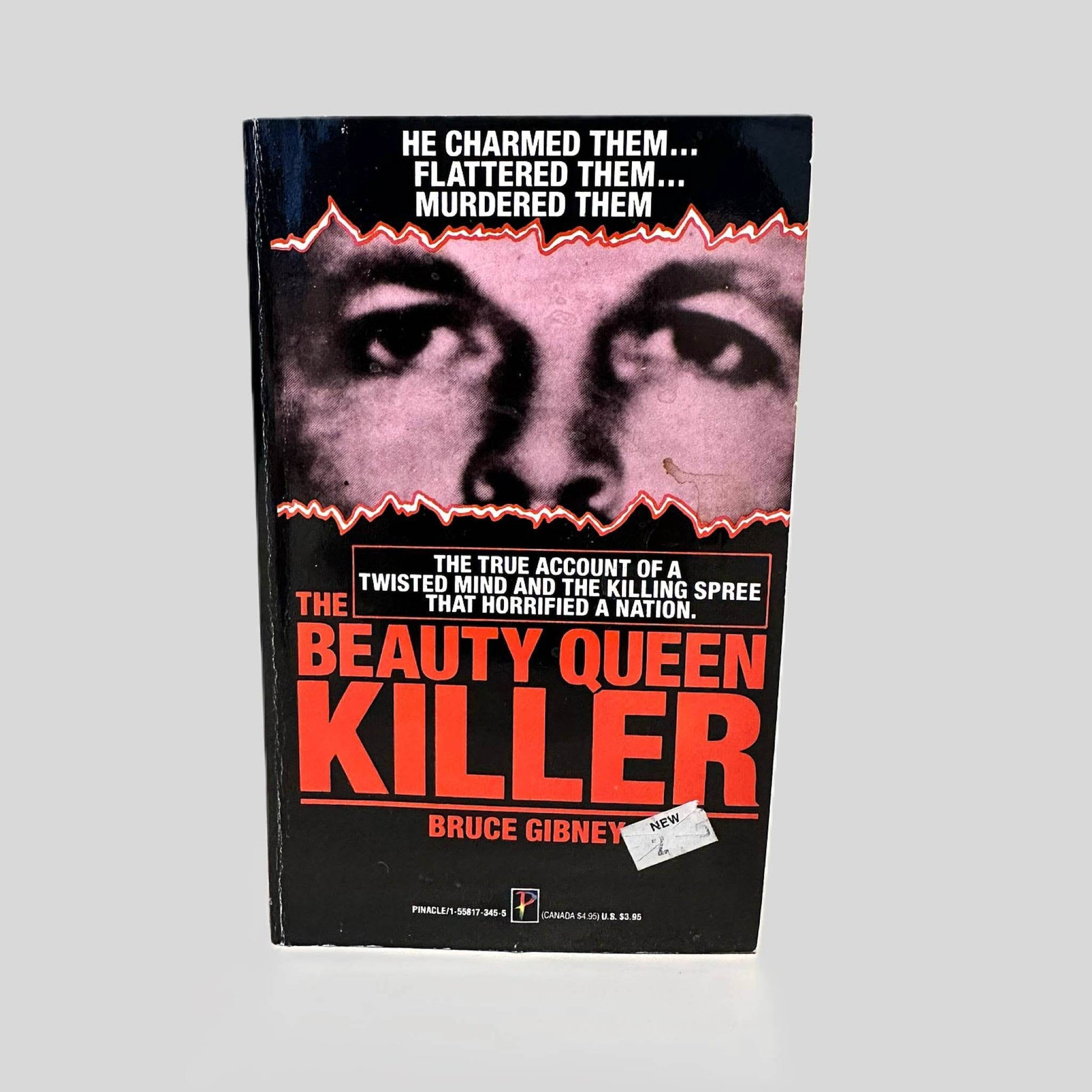 Front cover view of The Beauty Queen Killer by Bruce Gibney centered on a neutral light gray background. 