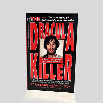 Front cover view of The Dracula Killer by LT. Ray Biondi & Walt Hecox centered on a neutral light gray background. 