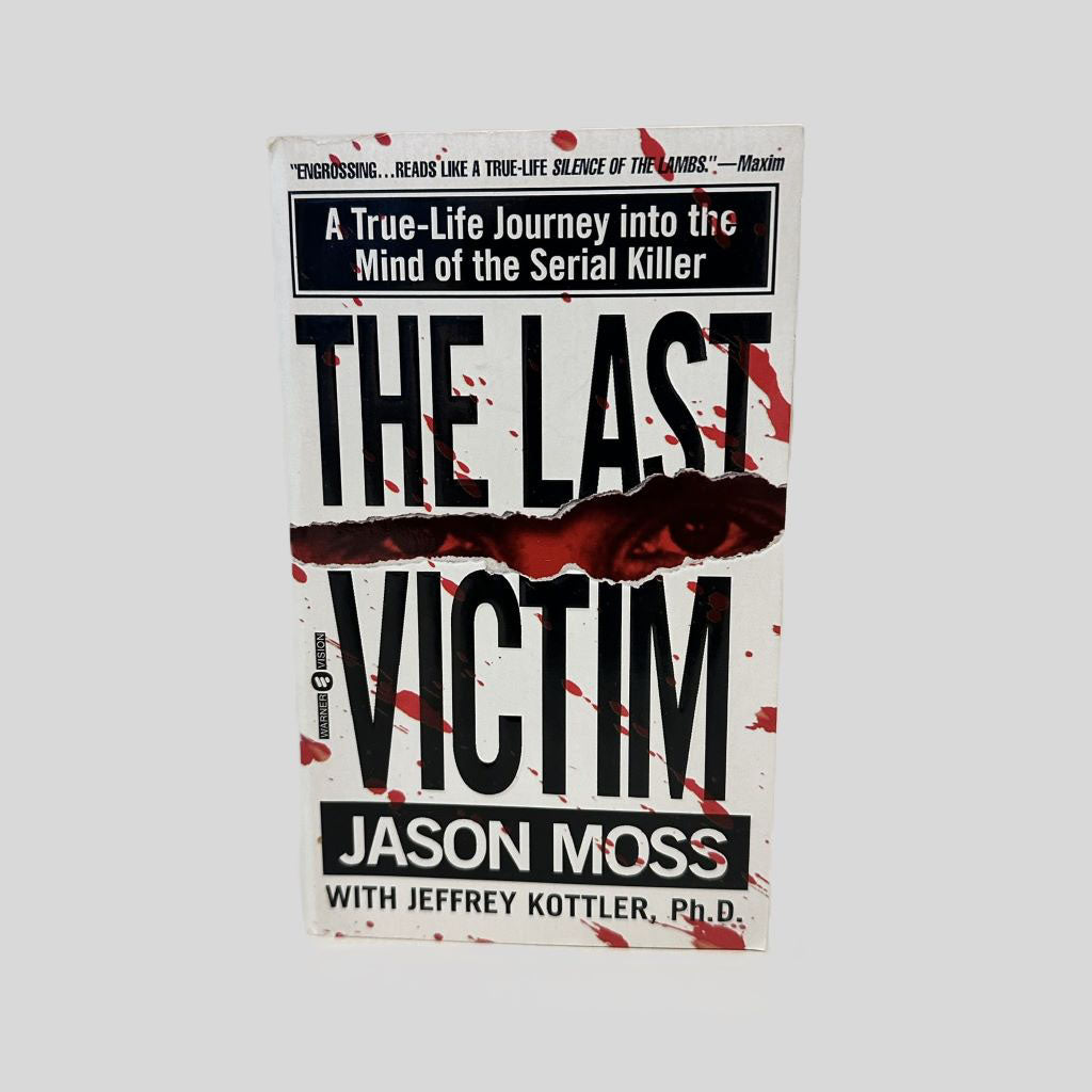 Front cover view of The Last Victim by Jason Moss centered on a neutral light gray background. 