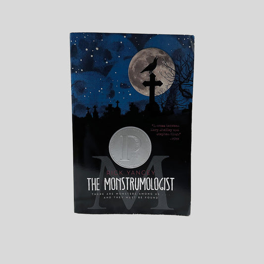 Front cover view of The Monstrumologist by Rick Yancey centered on a neutral light gray background.