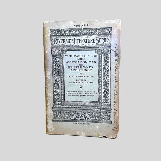 Front cover view of The Rape of the Lock by Alexander Pope centered on a neutral light gray background. 