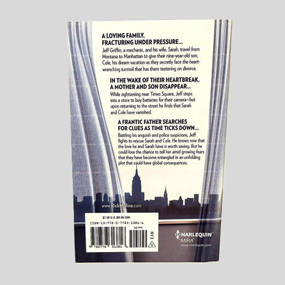 Back cover view of They Disappeared by Rick Mofina centered on a neutral light gray background. 