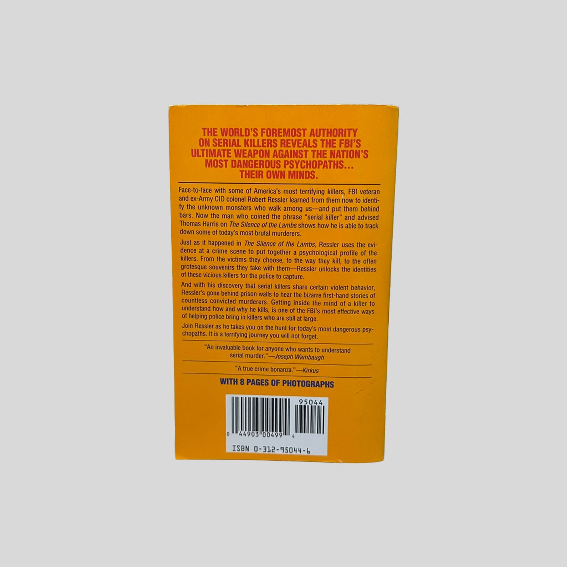 Back cover view of Whoever Fights Monsters by Ressler and Shachtman centered on a neutral light gray background.