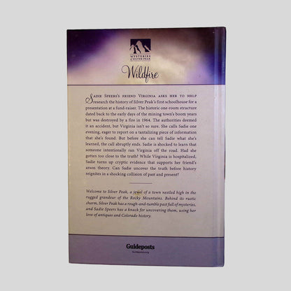 Back cover view of Wildfire by Carole Jefferson centered on a neutral light gray background. 
