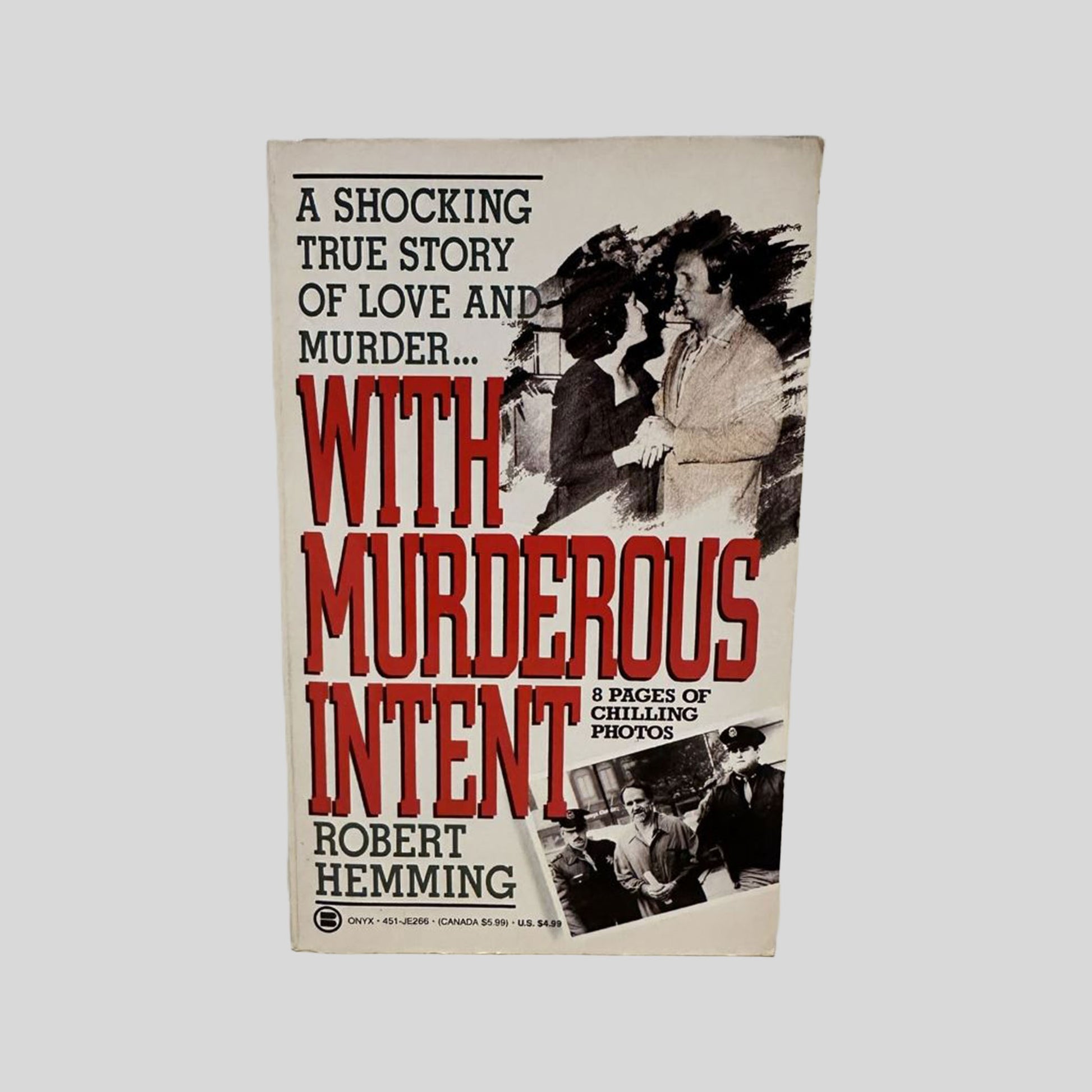 Front cover view of With Murderous Intent by Robert Hemming centered on a neutral light gray background. 