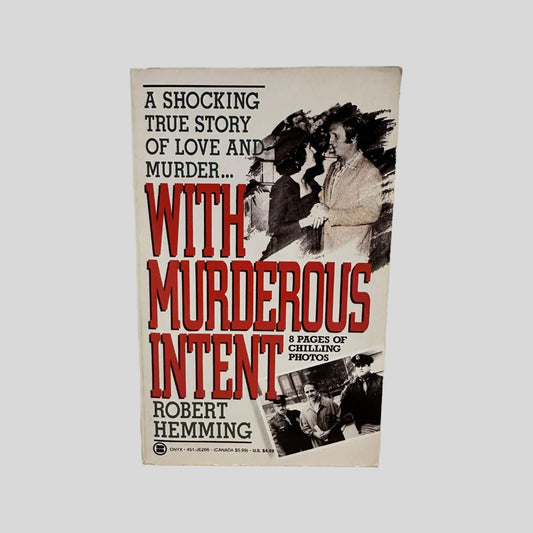 Front cover view of With Murderous Intent by Robert Hemming centered on a neutral light gray background. 
