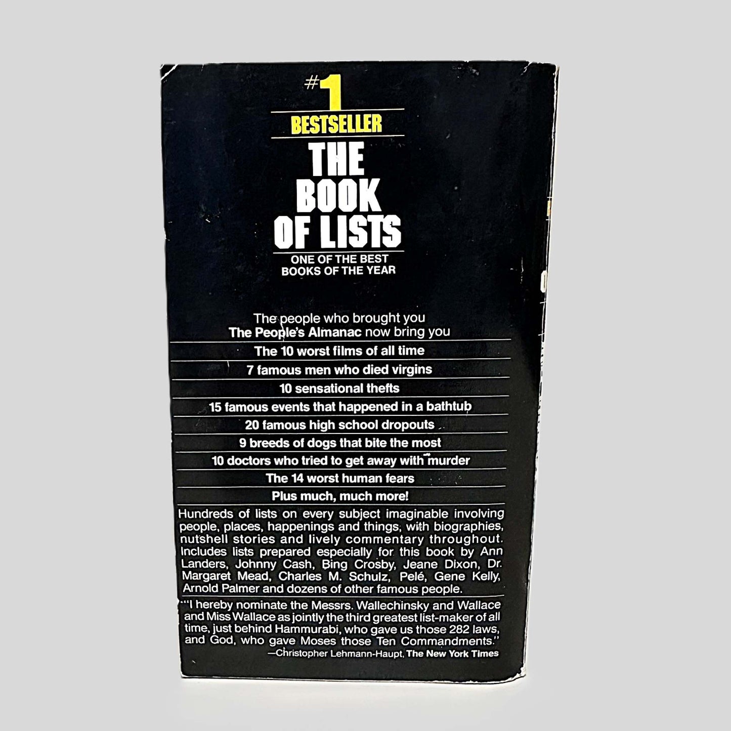 The People's Almanac Presents The Book of Lists
