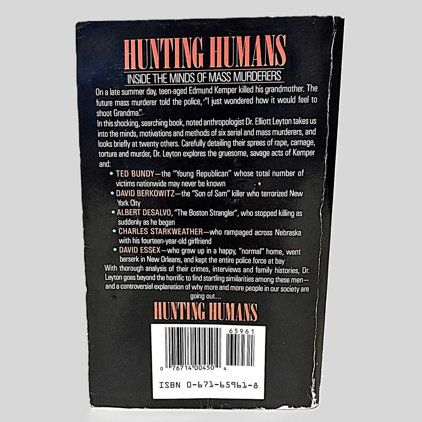 Hunting Humans by Elliott Leyton - Fehmerling Books