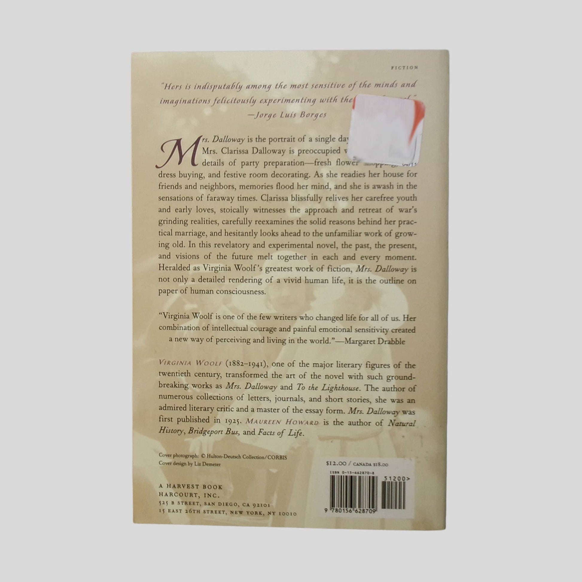 Mrs. Dalloway by Virginia Woolf - Back Cover - Fehmerling Books