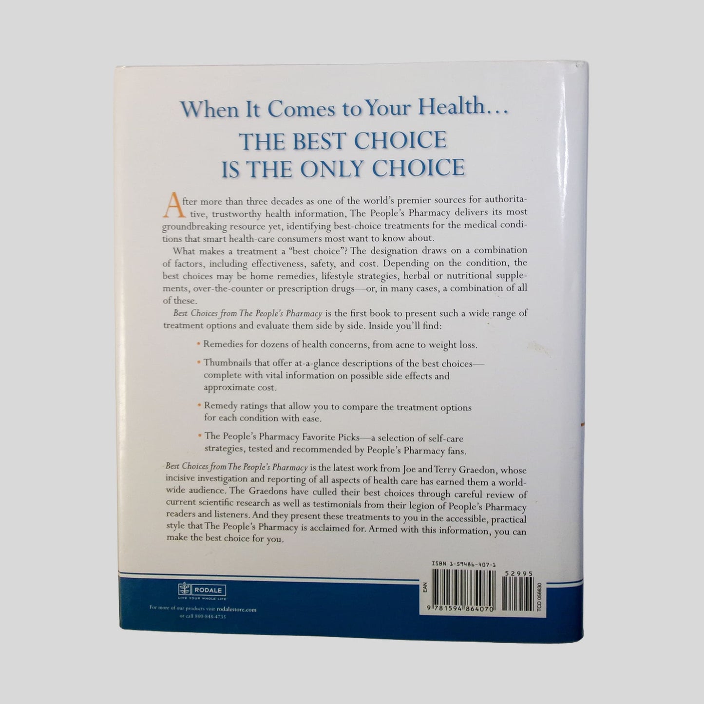 Best Choices From The People's Pharmacy by Joe Graedon, Ms, Joe Graedon, Ph.D., Teresa Graedon, Teresa Graedon