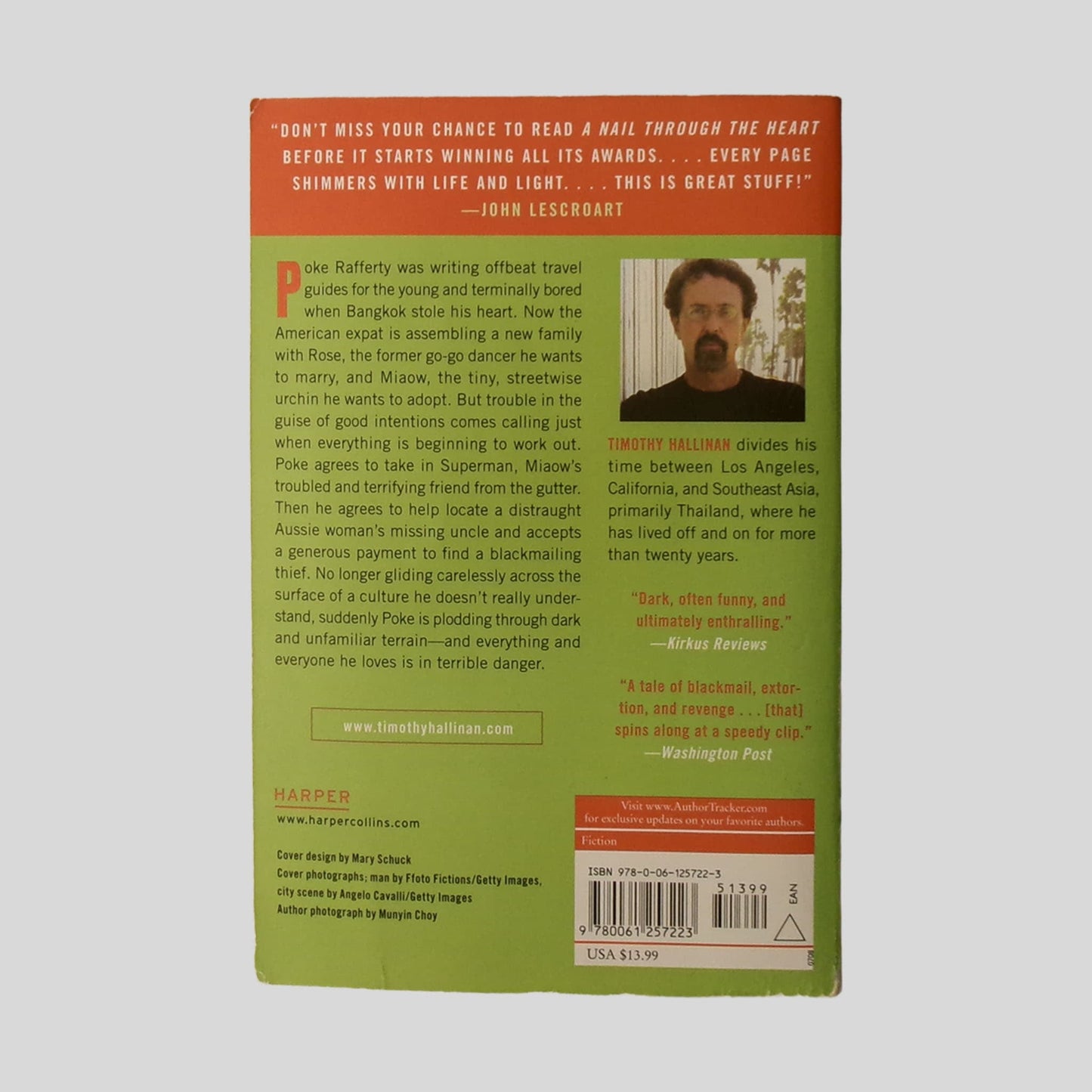A Nail Through The Heart by Timothy Hallinan - Back Cover - Fehmerling Books