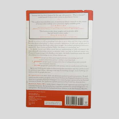 Attached by Amir Levine - Back Cover - Fehmerling Books