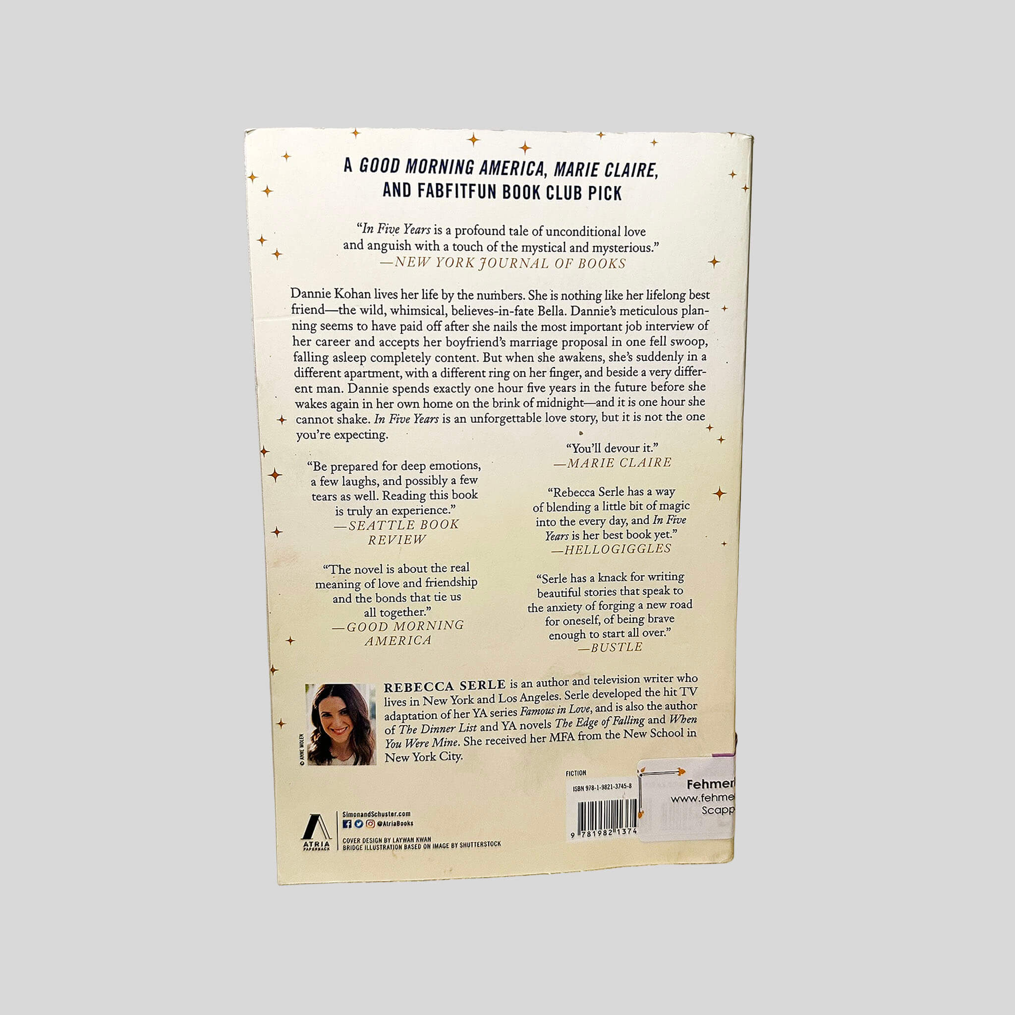 In Five Years: A Novel By Rebecca Serle – GMA Book Club Pick – Good Condition