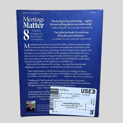 Meetings Matter by Paul Axtell