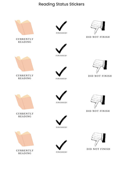 The Rose & Sage Sticker Pack | Printable Reading Status Stickers