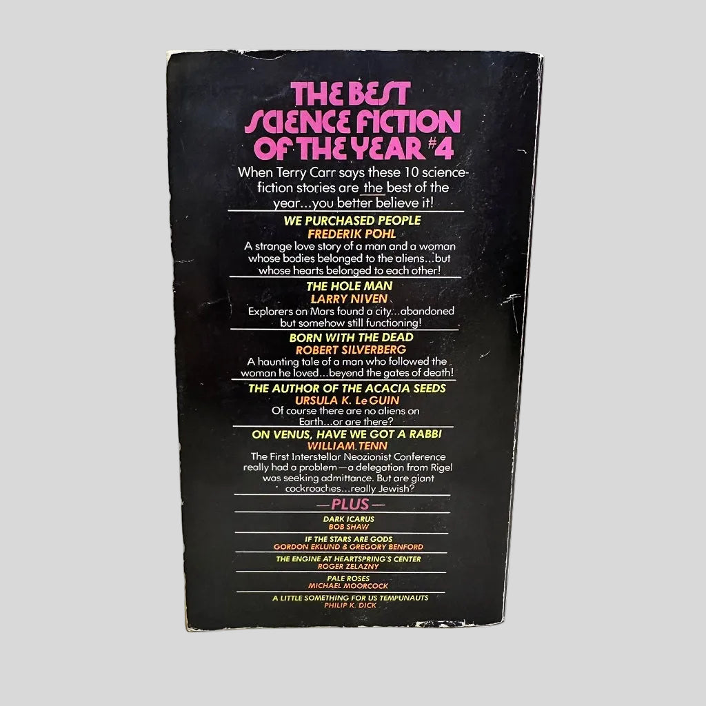 The Best Science Fiction of the Year #4 by Terry Carr