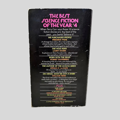 The Best Science Fiction of the Year #4 by Terry Carr