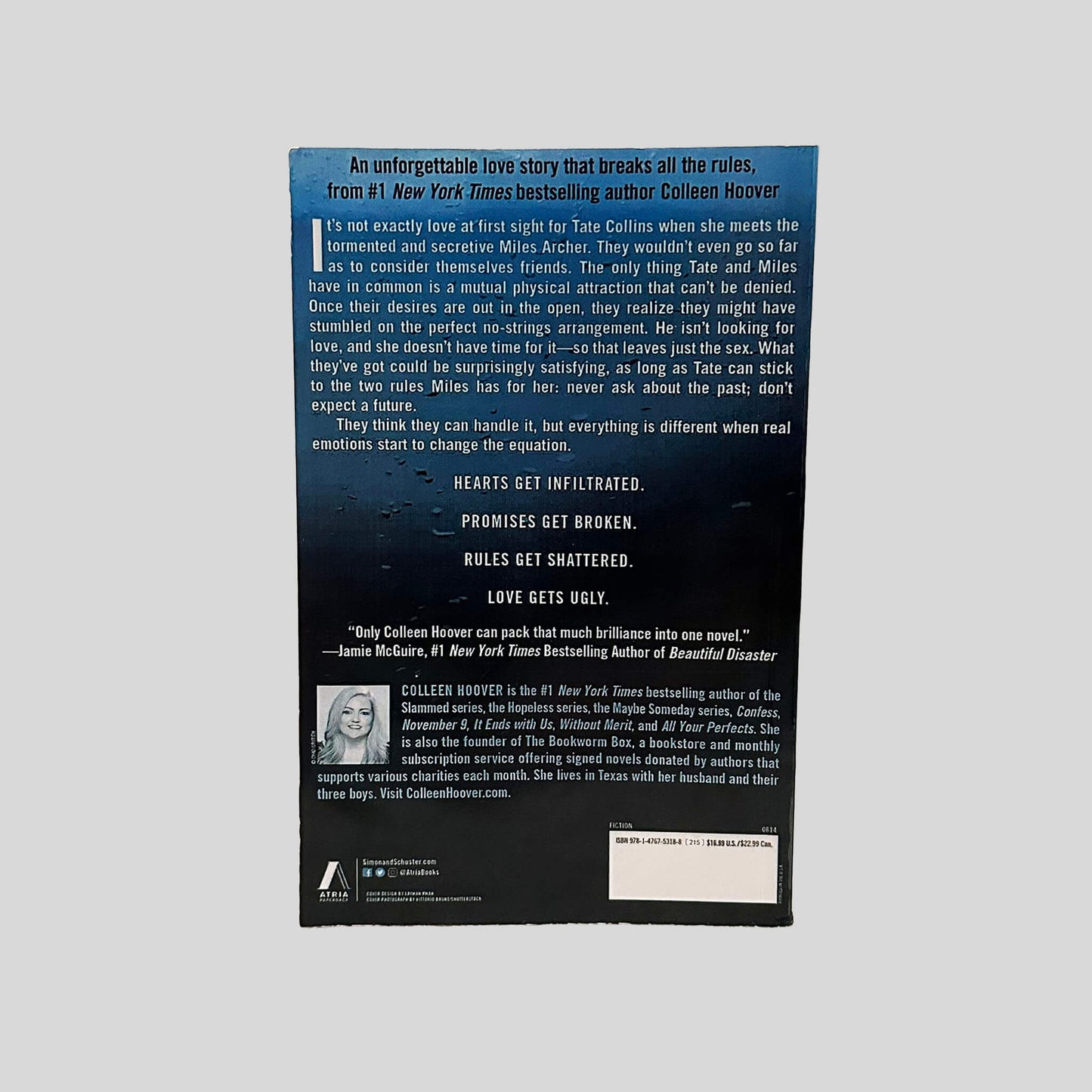 Ugly Love by Colleen Hoover - Back Cover - Fehmerling Books