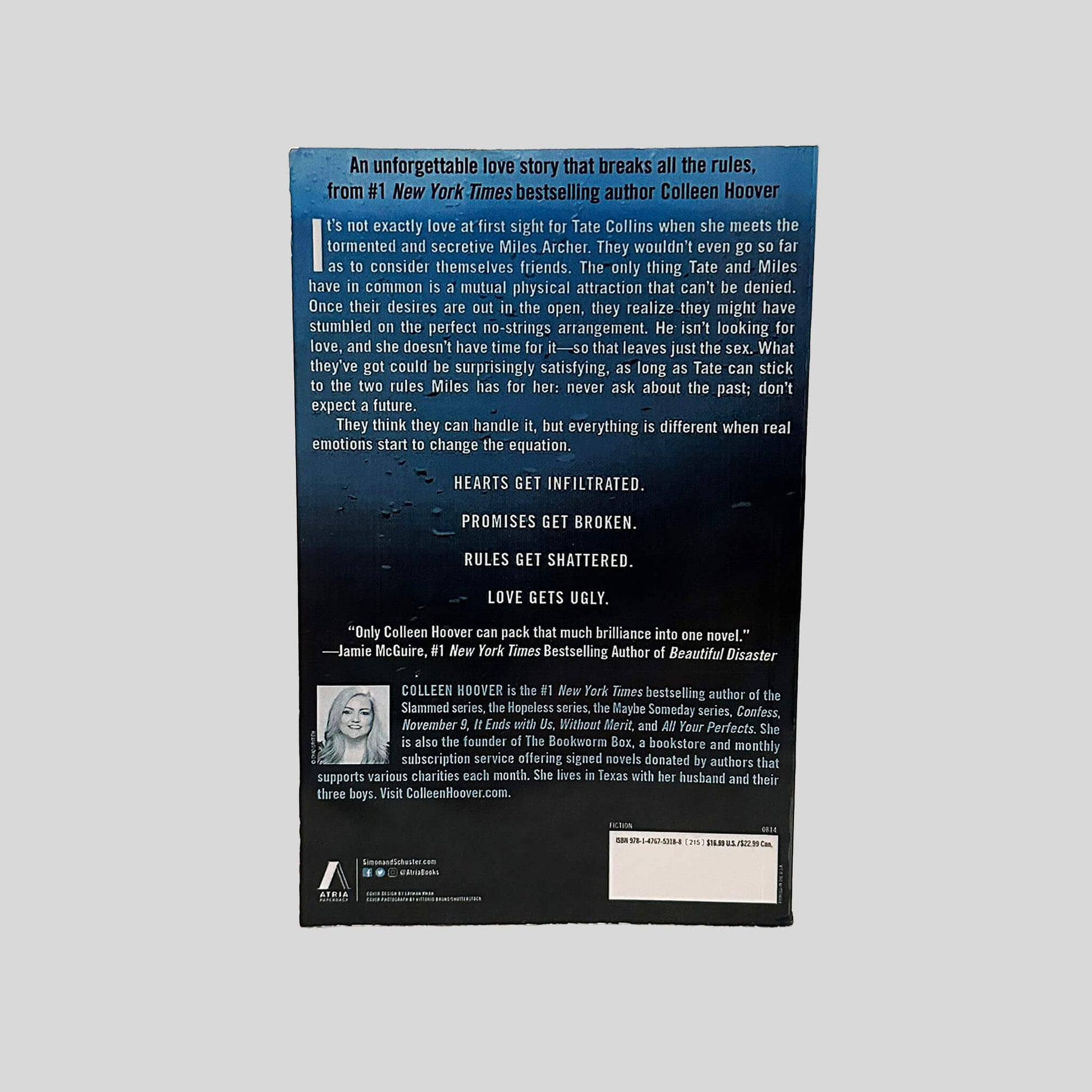 Ugly Love by Colleen Hoover - Back Cover - Fehmerling Books