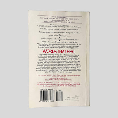 Words That Heal by Douglas Bloch - Back Cover - Fehmerling Books