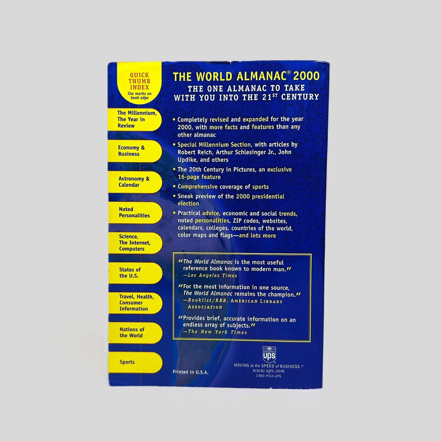 The World Almanac 2000 UPS Special Edition
