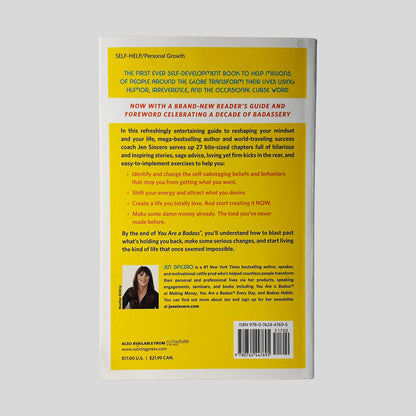 You Are A Badass by Jen Sincero - Back Cover - Fehmerling Books