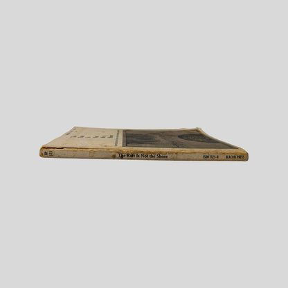 Spine view of The Raft Is Not The Shore vintage Beacon Press paperback edition.