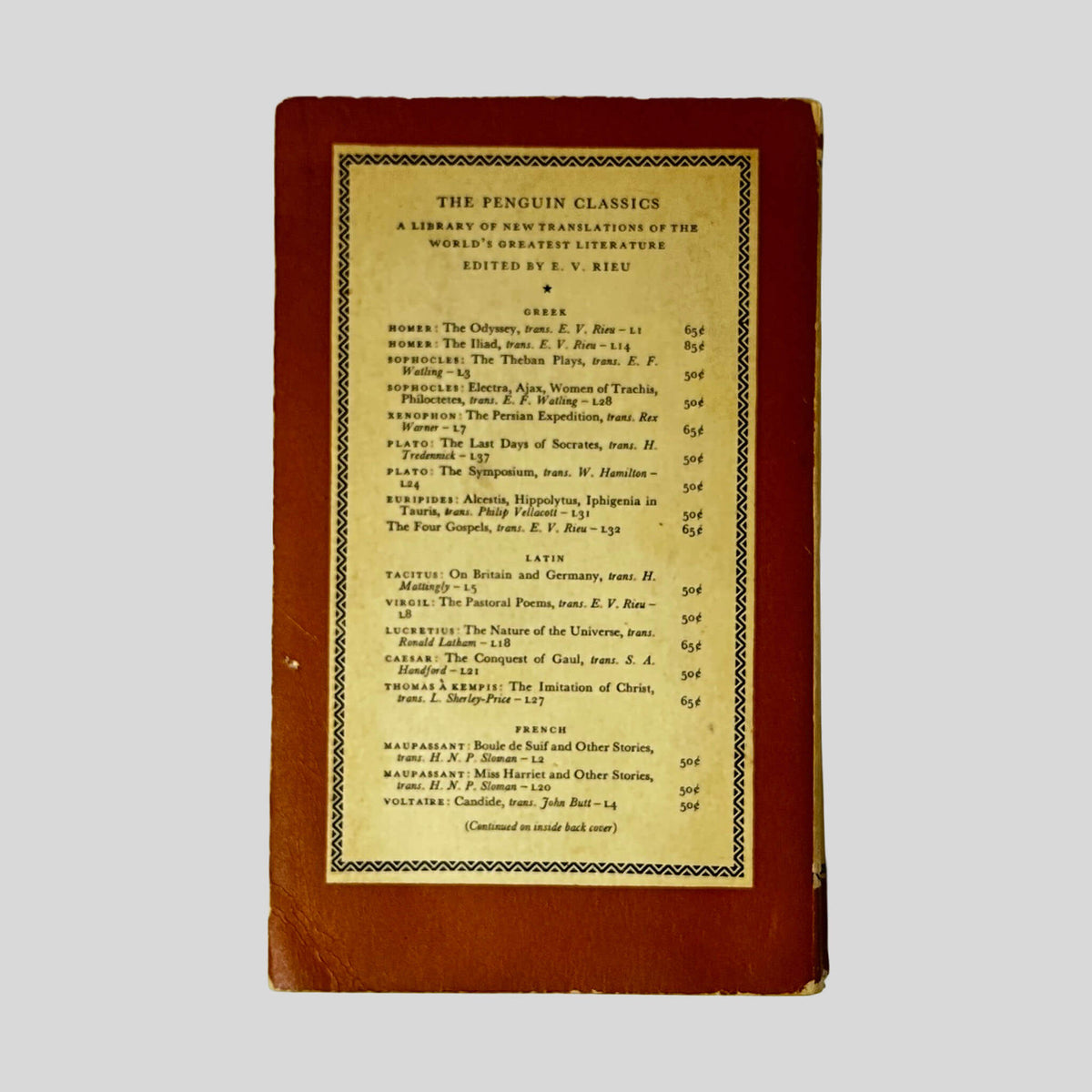 Back cover of The Canterbury Tales by Geoffrey Chaucer showing back text summary and publication details.