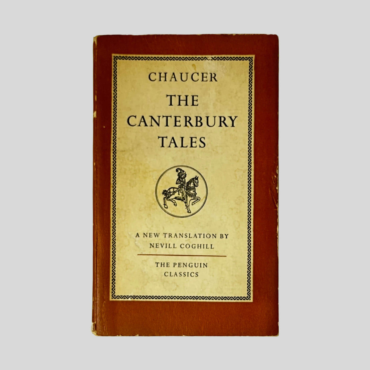 Front cover of The Canterbury Tales by Geoffrey Chaucer, vintage acceptable condition paperback edition (Literature).
