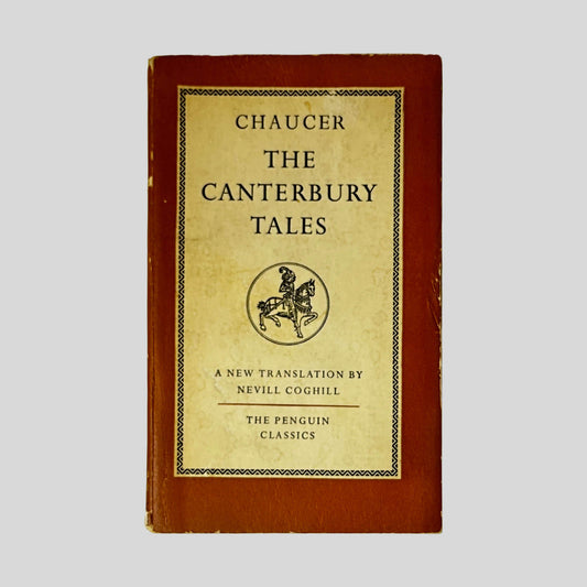Front cover of The Canterbury Tales by Geoffrey Chaucer, vintage acceptable condition paperback edition (Literature).