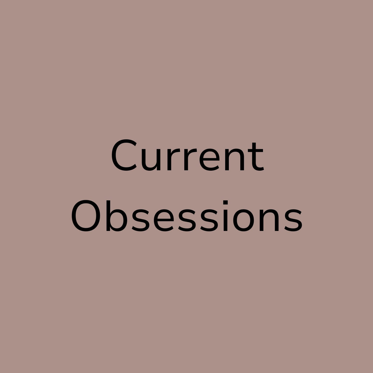 Current Obsessions audiobook playlist