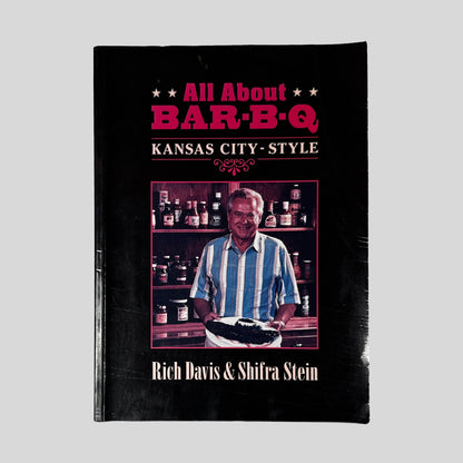 Front cover of Wild About Bar-B-Q Kansas City Style by Rich Davis, vintage good condition paperback edition (Barbecue Cookbook).