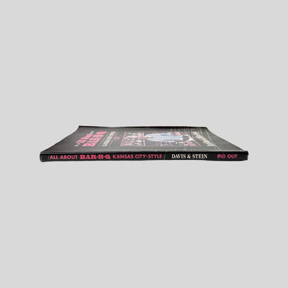 Spine view of Wild About Bar-B-Q Kansas City Style vintage paperback cookbook by Rich Davis.