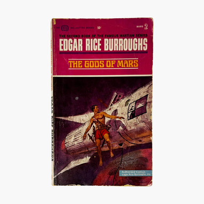 Front cover of The Gods of Mars by Edgar Rice Burroughs, vintage acceptable condition mass market paperback edition (Science Fiction).